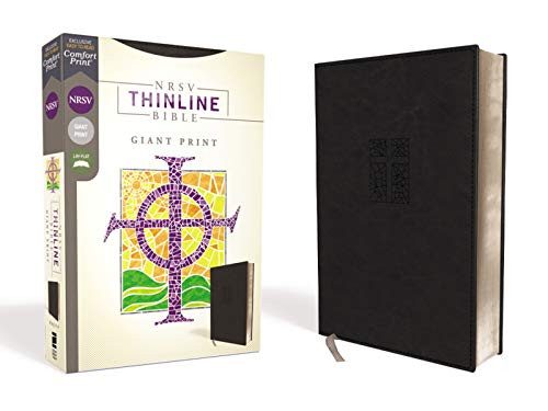 NRSV Thinline Bible Giant Print Leathersoft Black Comfort Print