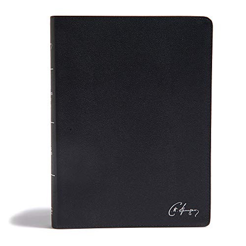 KJV Spurgeon Study Bible Black Genuine Leather