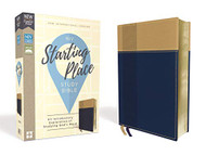 NIV Starting Place Study Bible Leathersoft Navy/Tan Comfort Print