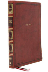 KJV Thinline Bible Giant Print Leathersoft Brown Thumb Indexed Red Letter Comfort Print