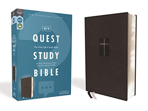 NIV Quest Study Bible Leathersoft Black Comfort Print