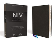 NIV Thinline Bible Large Print Premium Goatskin Leather Black Premier