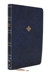 NKJV Thinline Bible Large Print Leathersoft Blue Red Letter Comfort Print