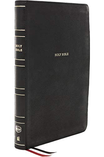 NKJV Thinline Bible Large Print Leathersoft Black Thumb Indexed Red Letter Comfort Print