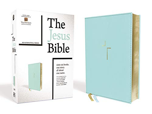 Jesus Bible NIV Edition Leathersoft Blue Thumb Indexed Comfort Print