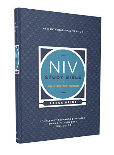 NIV Study Bible Fully Large Print Red Letter Comfort Print