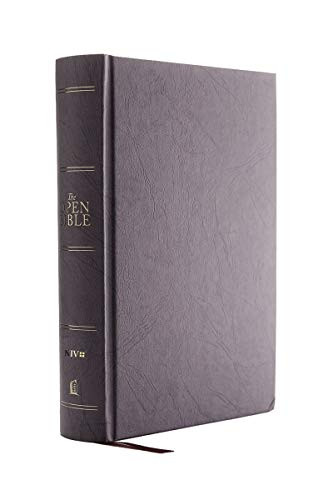 NIV Open Bible Gray Red Letter Comfort Print