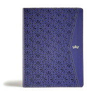 CSB Tony Evans Study Bible Purple LeatherTouch Indexed Black