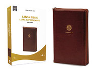 Biblia Reina Valera 1960 Letra Supergigante Leathersoft Cafe con