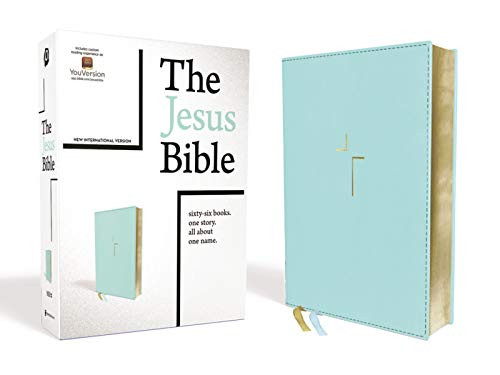Jesus Bible NIV Edition Leathersoft Blue Comfort Print