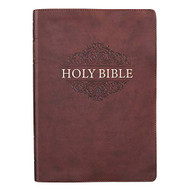 KJV Holy Bible Super Giant Print Bible Brown Faux Leather Bible