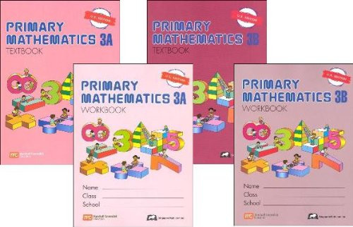 Primary Mathematics Grade 3 SET-Textbooks 3A and 3B Workbooks 3A and 3B