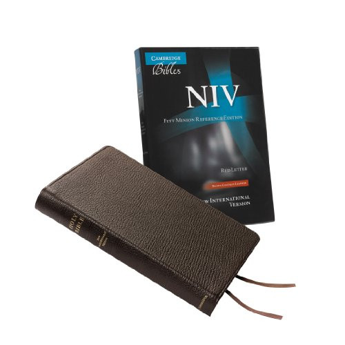 NIV Pitt Minion Reference Edition Brown Goatskin Leather Red Letter Text
