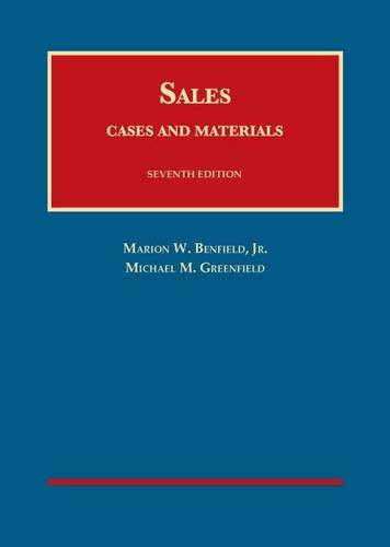 Cases and Materials on Sales