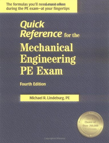 Quick Reference For The Mechanical Engineering Pe Exam