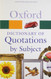 Oxford Dictionary of Quotations by Subject