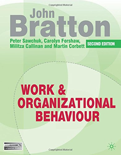 Work and Organizational Behaviour