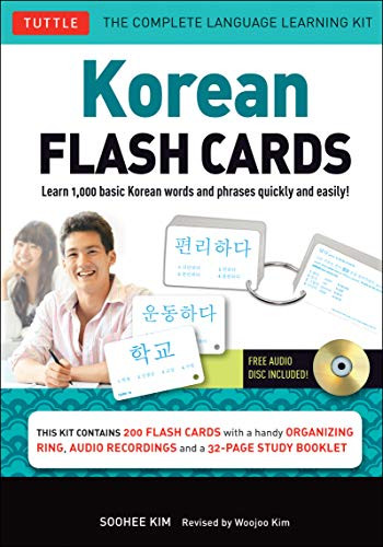 Korean Flash Cards Kit: Learn 1000 Basic Korean Words and Phrases