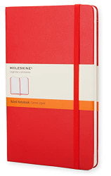 Moleskine Classic Notebook Large Ruled Red Hard Cover