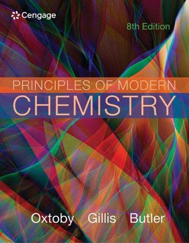 Student Solutions Manual for Oxtoby/Gillis/Butler's Principles of Modern Chemistry