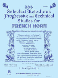 335 Selected Melodious Progressive Technical Studies for French Horn Book 1