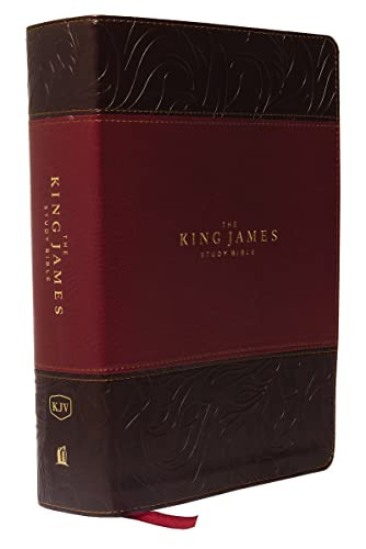 King James Study Bible Imitation Leather Burgundy Indexed