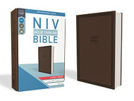 NIV Value Thinline Bible Large Print Leathersoft Brown Comfort Print