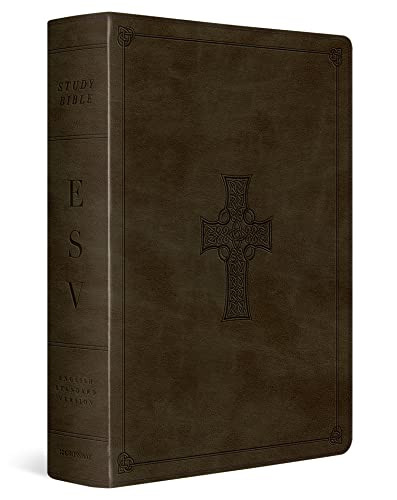 ESV Study Bible (TruTone Olive Celtic Cross Design)