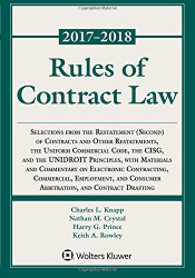 Rules of Contract Law 2017-2018 Statutory Supplement