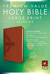 Premium Value Slimline Bible Large Print NLT Cross