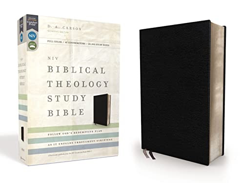 NIV Biblical Theology Study Bible Bonded Leather Black Comfort Print