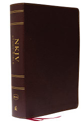 NKJV Study Bible Bonded Leather Burgundy Full-Color Comfort Print