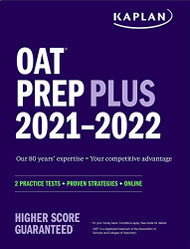 OAT Prep Plus 2021-2022: 2 Practice Tests Online