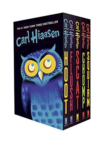 Hiaasen 5-Book TradeBox Set: Hoot; Flush; Scat; Chomp; Squirm