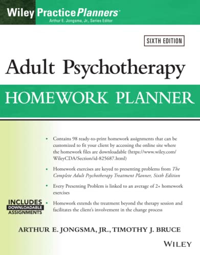 the adult psychotherapy homework planner