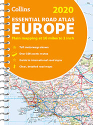 2020 Collins Essential Road Atlas Europe