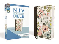NIV Thinline Bible Cloth over Board Floral Red Letter Comfort Print