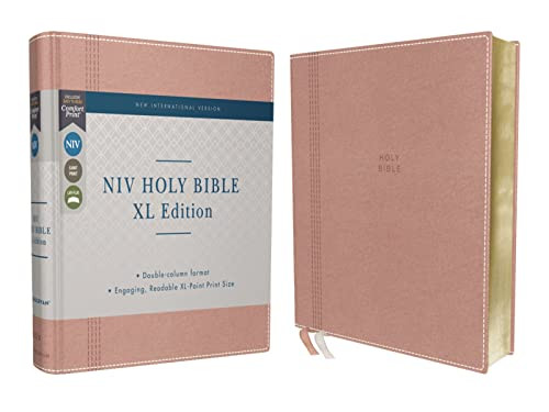 NIV Holy Bible XL Edition Leathersoft Pink Comfort Print