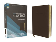 NIV Foundation Study Bible Leathersoft Brown Red Letter