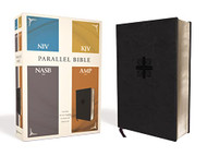 NIV KJV NASB Amplified Parallel Bible Leathersoft Black