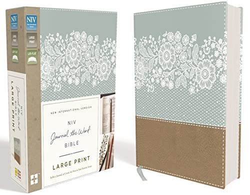 NIV Journal the Word Bible Large Print Leathersoft Teal/Tan