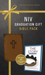 NIV Graduation Gift Bible Pack for Him Brown Red Letter