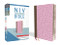 NIV Thinline Bible Large Print Leathersoft Pink Red Letter Comfort Print