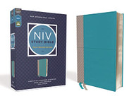 NIV Study Bible Fully Revised Edition Leathersoft Teal/Gray