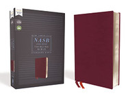 NASB Thinline Bible Bonded Leather Burgundy Red Letter 1995
