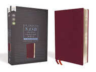 NASB Thinline Bible Large Print Bonded Leather Burgundy Red