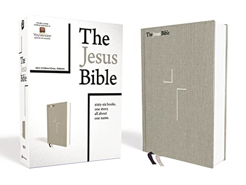 Jesus Bible NIV Edition Cloth over Board Gray Linen Comfort Print