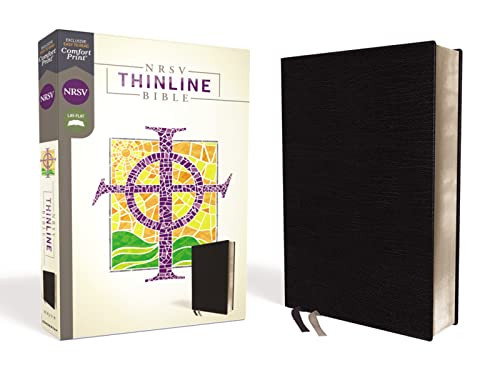 NRSV Thinline Bible Bonded Leather Black Comfort Print