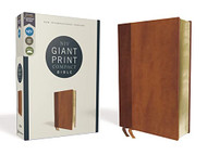 NIV Giant Print Compact Bible Leathersoft Brown Red Letter Comfort Print