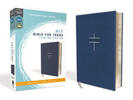 NIV Bible for Teens Thinline Edition Leathersoft Blue Red